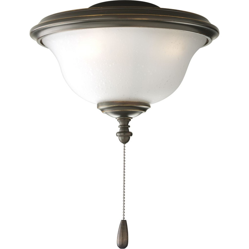 Progress P2636-20WB AirPro Collection Two-Light Indoor/Outdoor Ceiling Fan Light