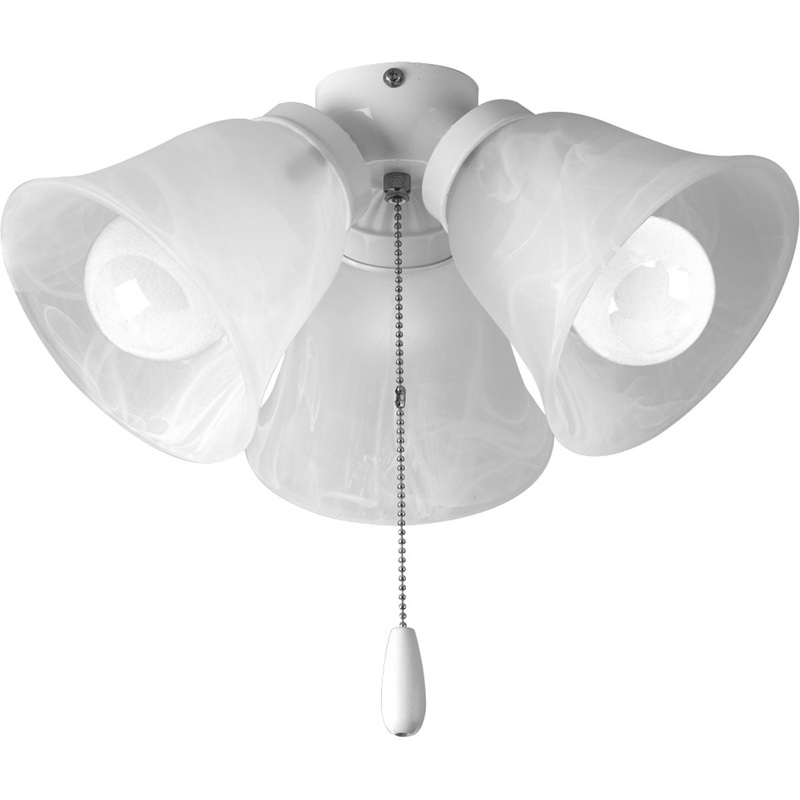 Progress P2642-30WB AirPro Collection Three-Light Ceiling Fan Light