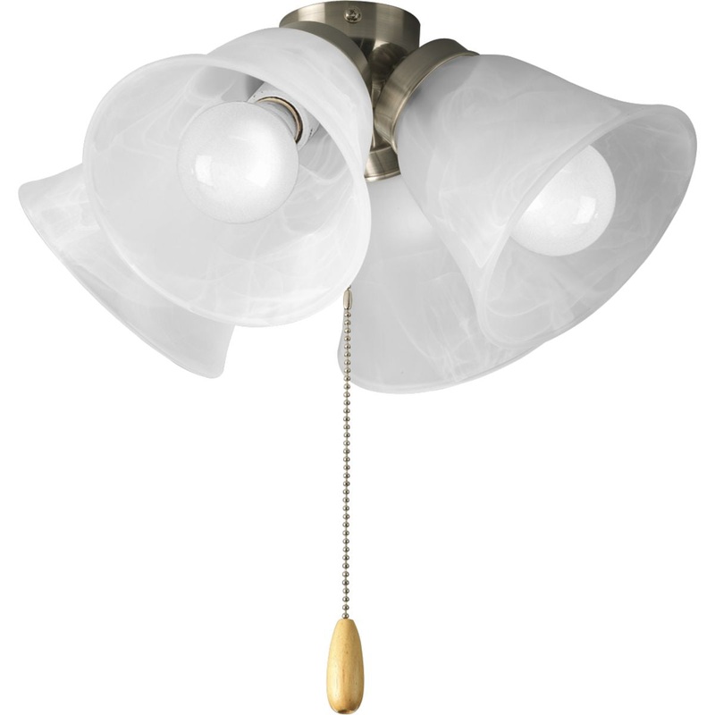 Progress P2643-09WB AirPro Collection Four-Light Ceiling Fan Light