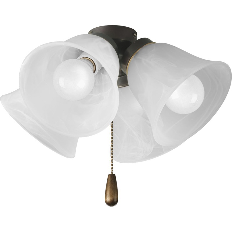Progress P2643-20WB AirPro Collection Four-Light Ceiling Fan Light