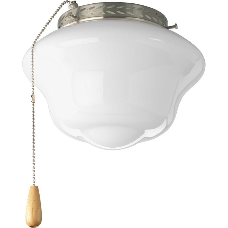 Progress P2644-09WB AirPro Collection One-Light Ceiling Fan Light
