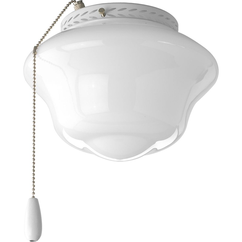 Progress P2644-30WB AirPro Collection One-Light Ceiling Fan Light (Discontinued)