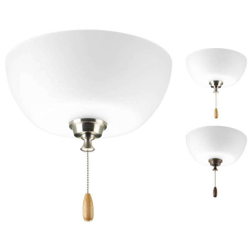 Progress P2649-01WB AirPro Collection Two-Light Ceiling Fan Light (Discontinued)