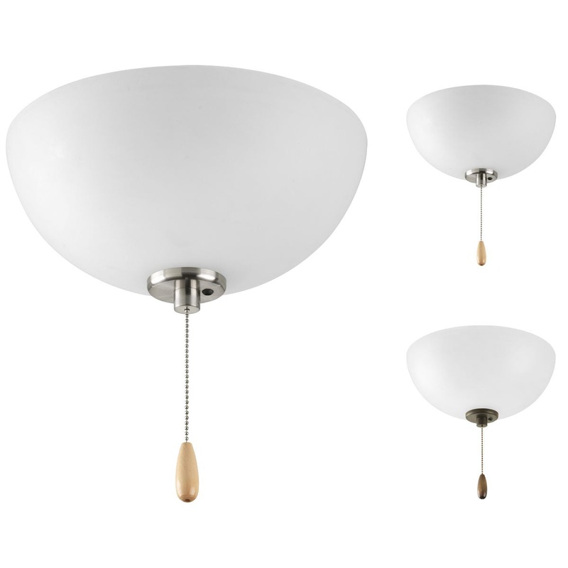 Progress P2650-01WB Bravo Collection Two-Light Ceiling Fan Light