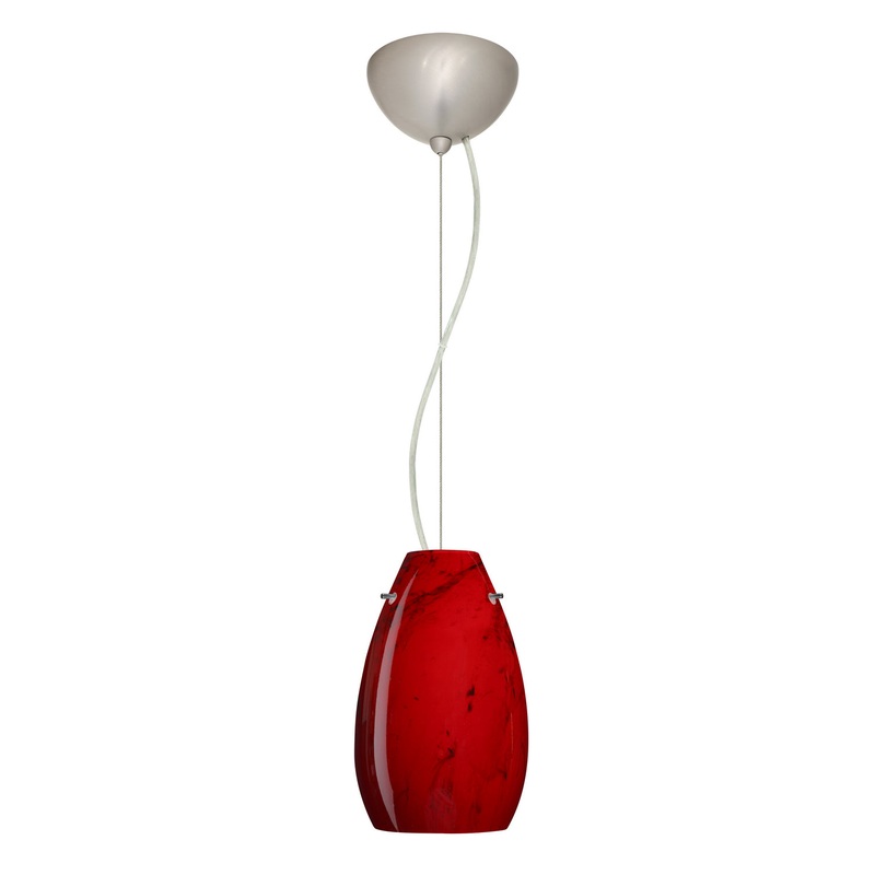 Besa 1KX-4126MA-LED-SN Pera One Light Pendant Satin Nickel