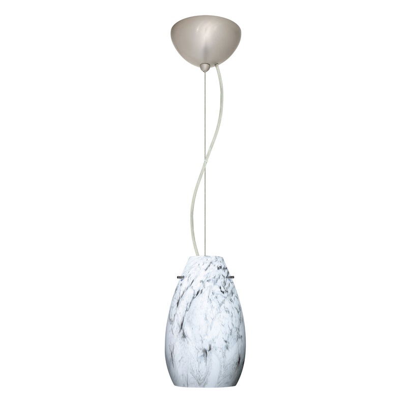 Besa 1KX-4126MG-LED-SN Pera One Light Pendant Satin Nickel