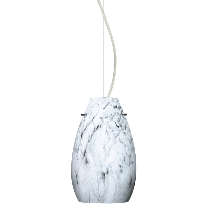 Besa 1KX-4126MG-SN Pera One Light Pendant Satin Nickel