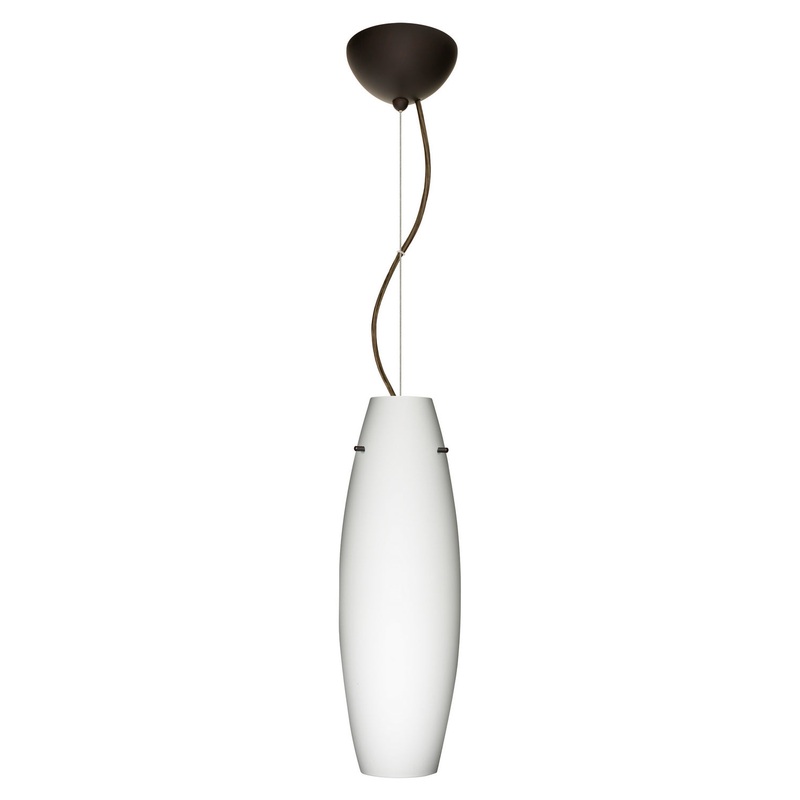 Besa 1KX-412707-LED-BR Tara One Light Pendant Bronze
