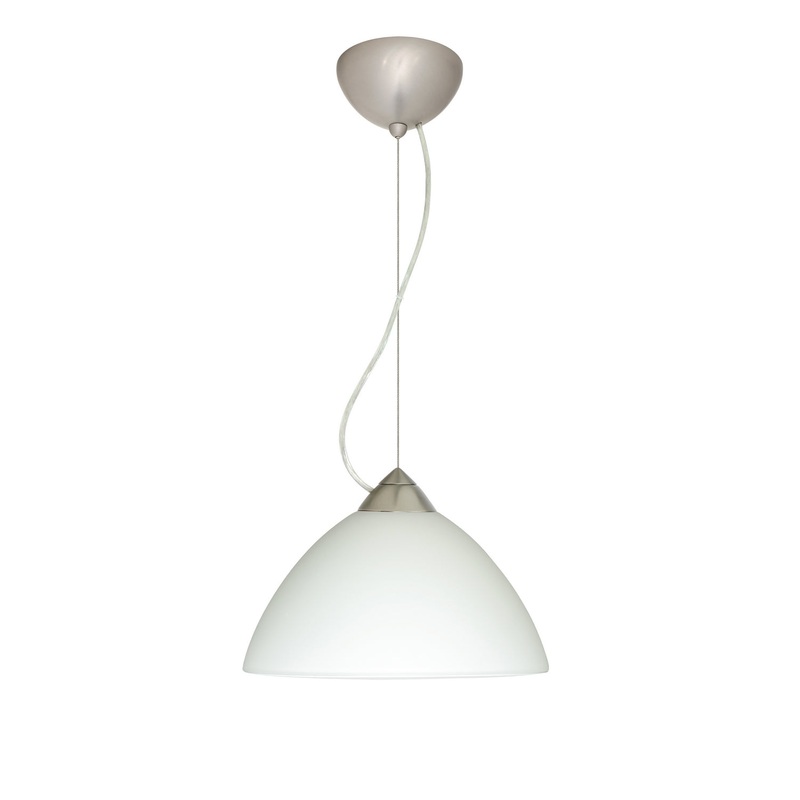Besa 1KX-420107-LED-SN Tessa One Light Pendant Satin Nickel