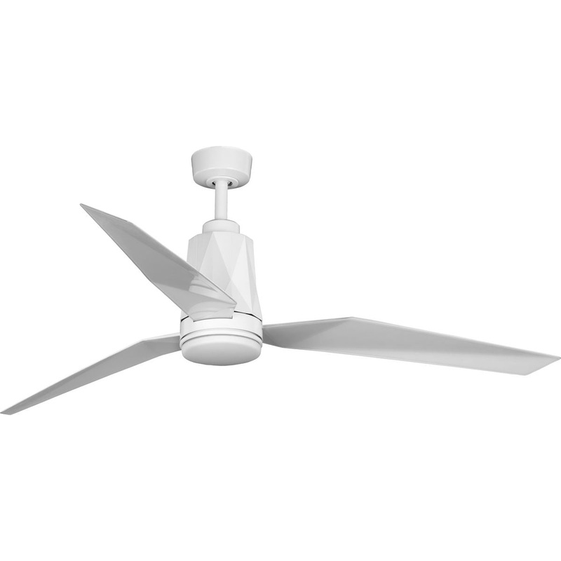 Progress P250038-030-30 Bixby Collection 60" Indoor/Outdoor Three-Blade White Ceiling Fan (Discontinued)