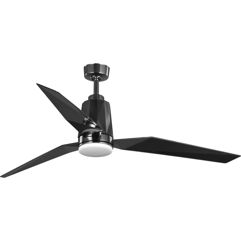 Progress P250038-231-30 Bixby Collection 60" Indoor/Outdoor Three-Blade Black Chrome Ceiling Fan (Discontinued)