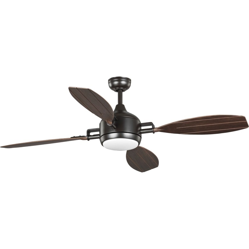 Progress P250040-129-30 Rudder Collection  Indoor/Outdoor 56" Four-Blade Bronze Ceiling Fan (Discontinued)