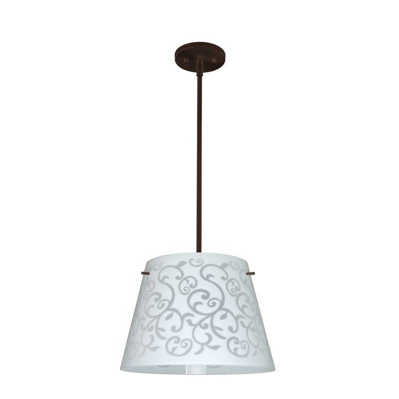 Besa 1KT-4340WD-BR Amelia Three Light Pendant Bronze (Discontinued)