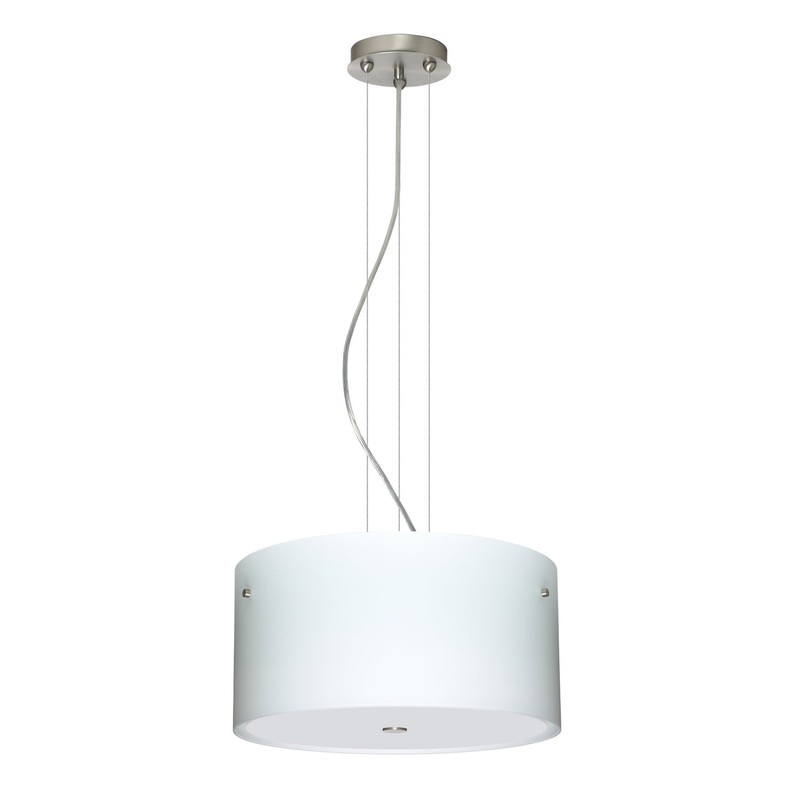 Besa 1KV-400807-LED-SN Tamburo Three Light Pendant Satin Nickel (Discontinued)