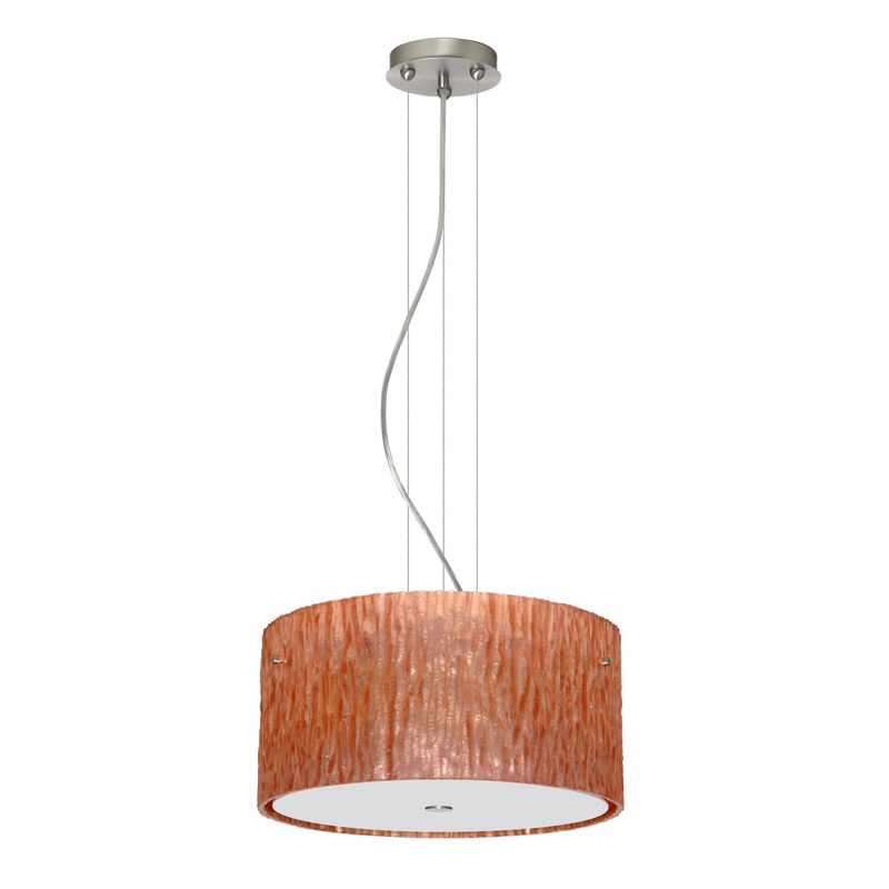 Besa 1KV-4008CS-LED-SN Tamburo Three Light Pendant Satin Nickel (Discontinued)