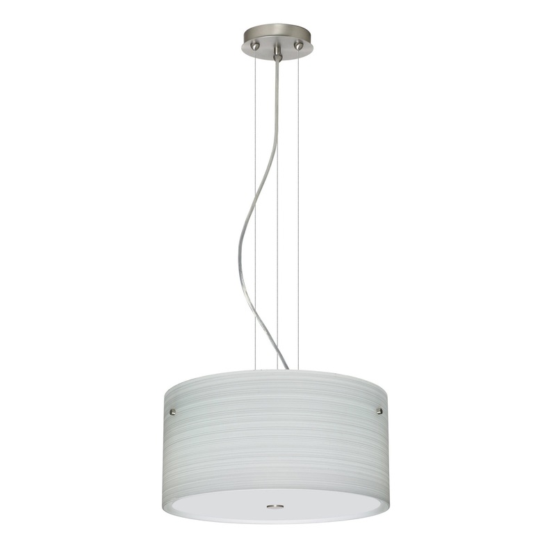 Besa 1KV-4008KR-LED-SN Tamburo Three Light Pendant Satin Nickel (Discontinued)