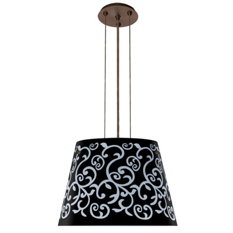Besa 1KV-4340BD-BR Amelia Three Light Pendant Bronze (Discontinued)