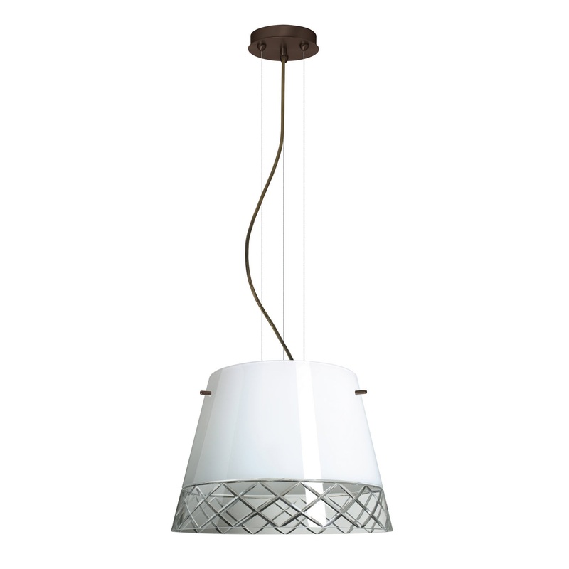 Besa 1KV-4340WC-LED-BR Amelia Three Light Pendant Bronze (Discontinued)