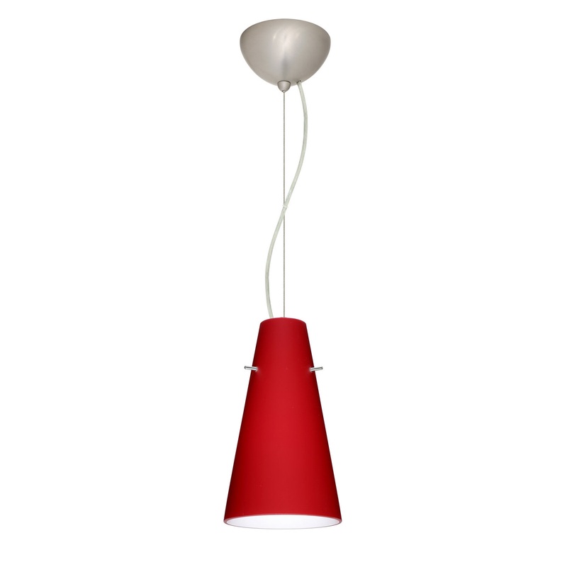 Besa 1KX-4124RM-LED-SN Cierro One Light Pendant Satin Nickel