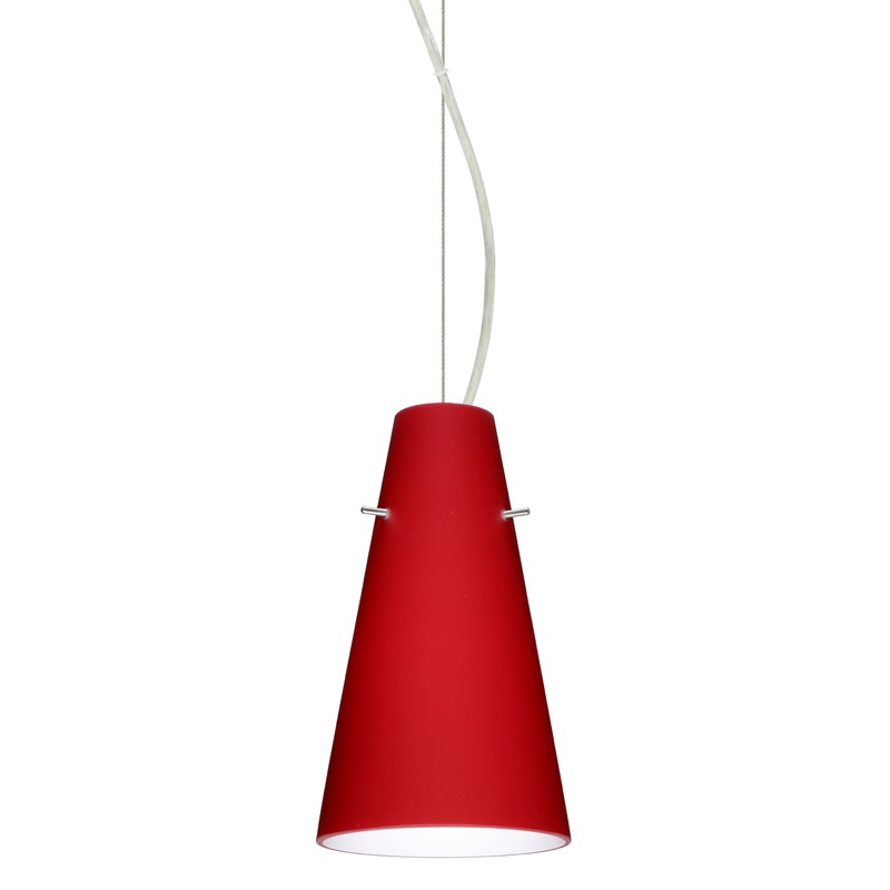 Besa 1KX-4124RM-SN Cierro One Light Pendant Satin Nickel
