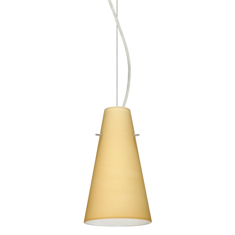 Besa 1KX-4124VM-SN Cierro One Light Pendant Satin Nickel