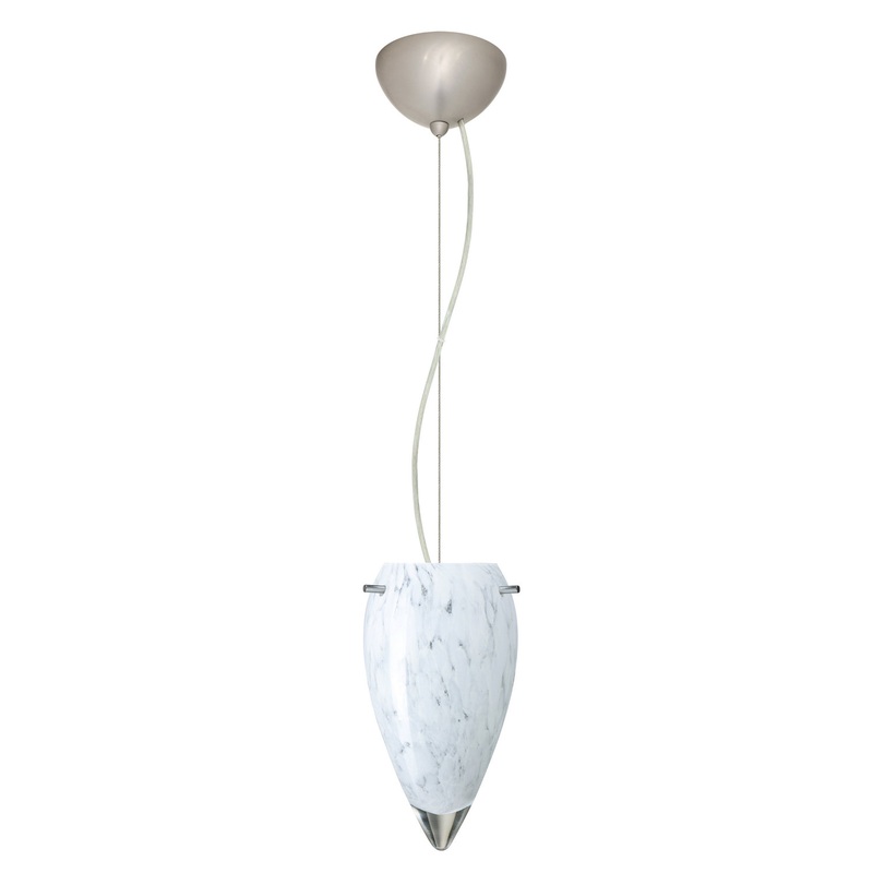 Besa 1KX-412519-LED-SN Juli One Light Pendant Satin Nickel (Discontinued)