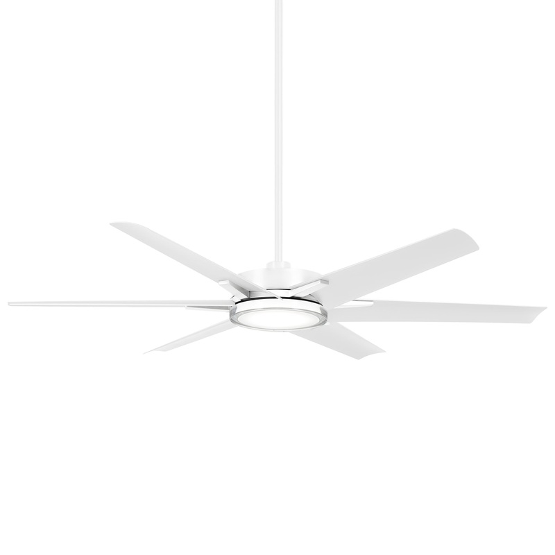 Minka-Aire F866L-WHF Deco 65" Ceiling Fan, Flat White