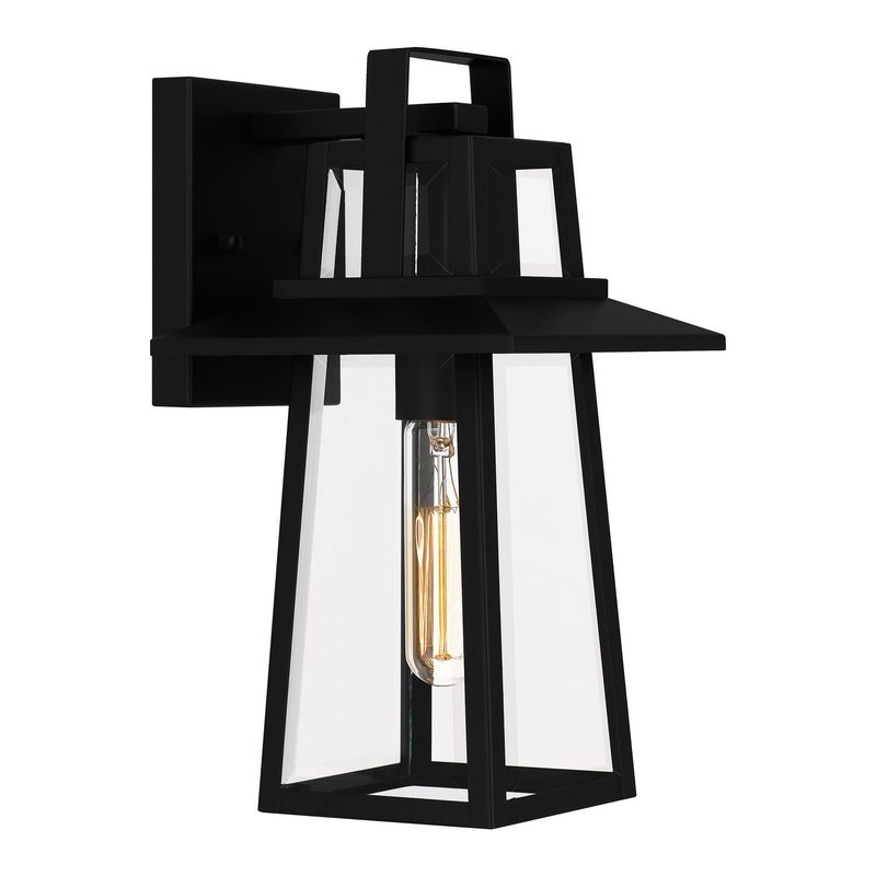 Quoizel DEV8407MBK Devonport One Light Outdoor Wall Mount, Matte Black