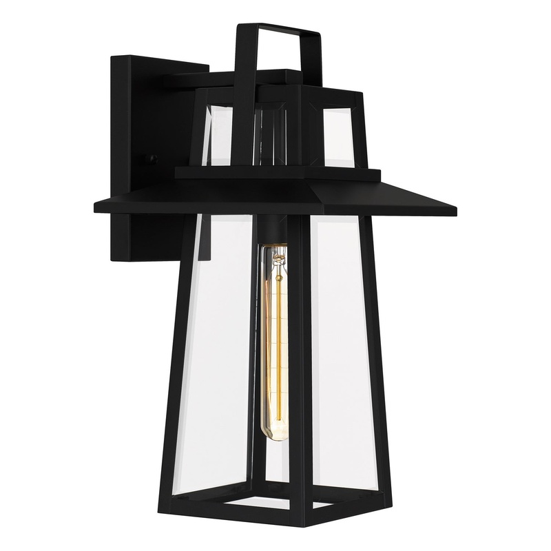 Quoizel DEV8408MBK Devonport One Light Outdoor Wall Mount, Matte Black
