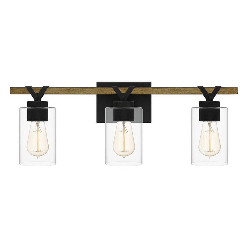 Quoizel DEVN8624MBK Devon Court Three Light Bath, Matte Black