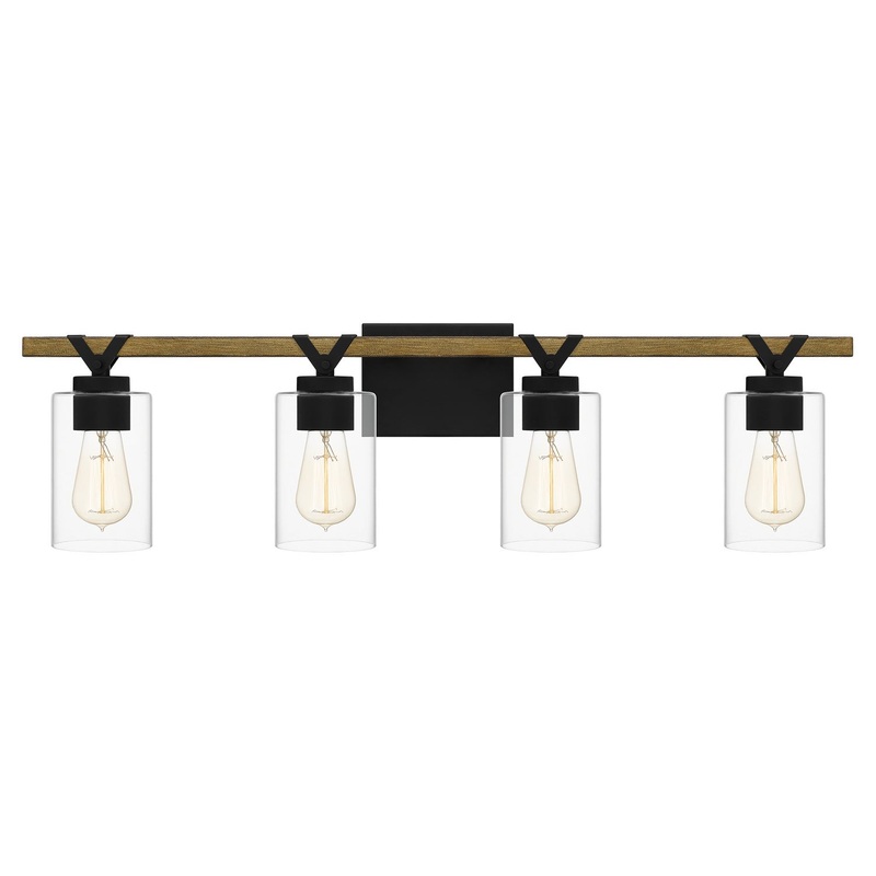 Quoizel DEVN8632MBK Devon Court Four Light Bath, Matte Black