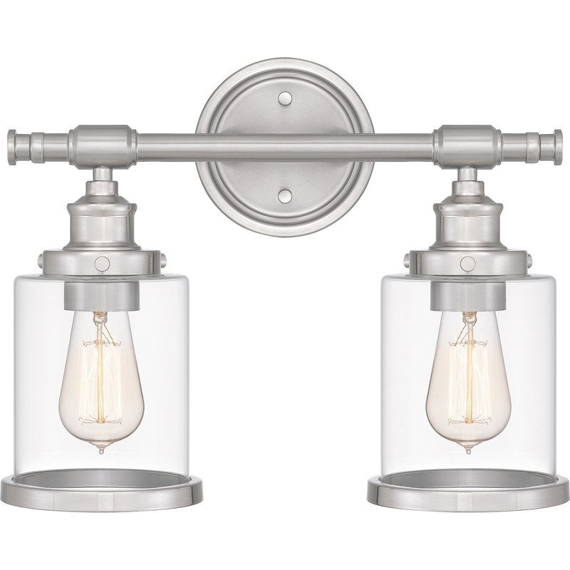 Quoizel DIX8615BN Dixie Two Light Bath, Brushed Nickel (Discontinued)