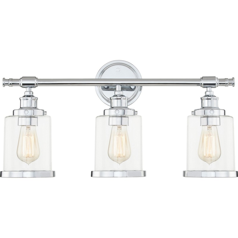Quoizel DIX8623C Dixie Three Light Bath, Polished Chrome (Discontinued)