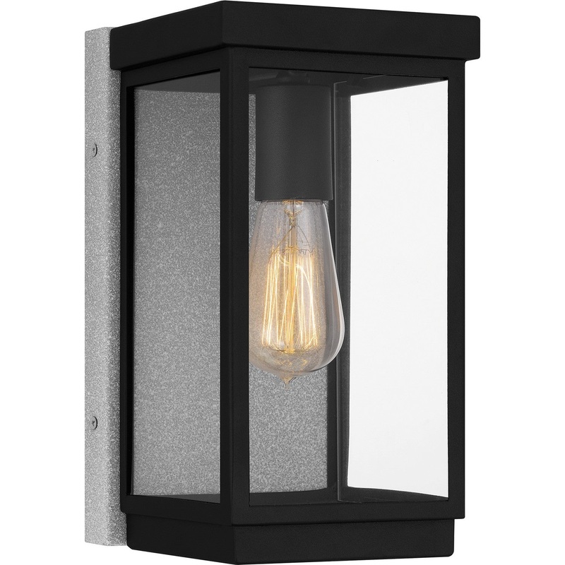 Quoizel EZR8406EK Ezra One Light Outdoor Wall Mount, Earth Black (Discontinued)