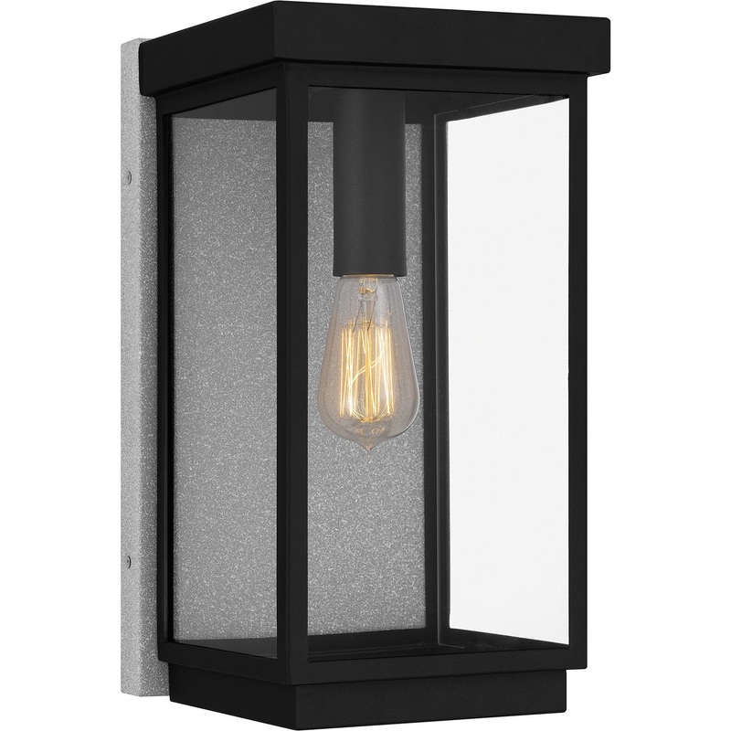 Quoizel EZR8408EK Ezra One Light Outdoor Wall Mount, Earth Black (Discontinued)