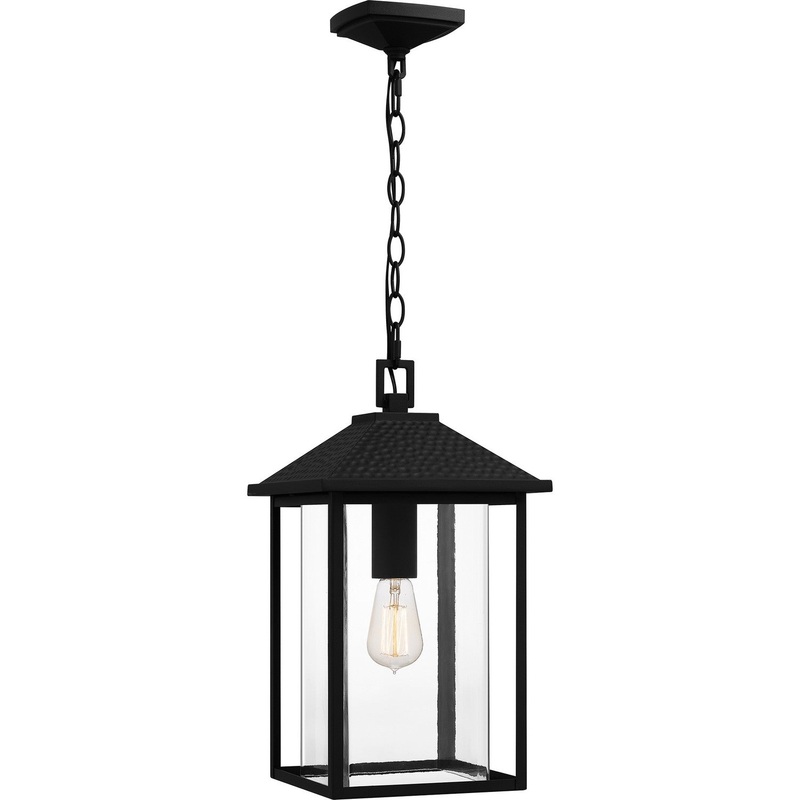 Quoizel FTC1910EK Fletcher One Light Outdoor Hanging Lantern, Earth Black