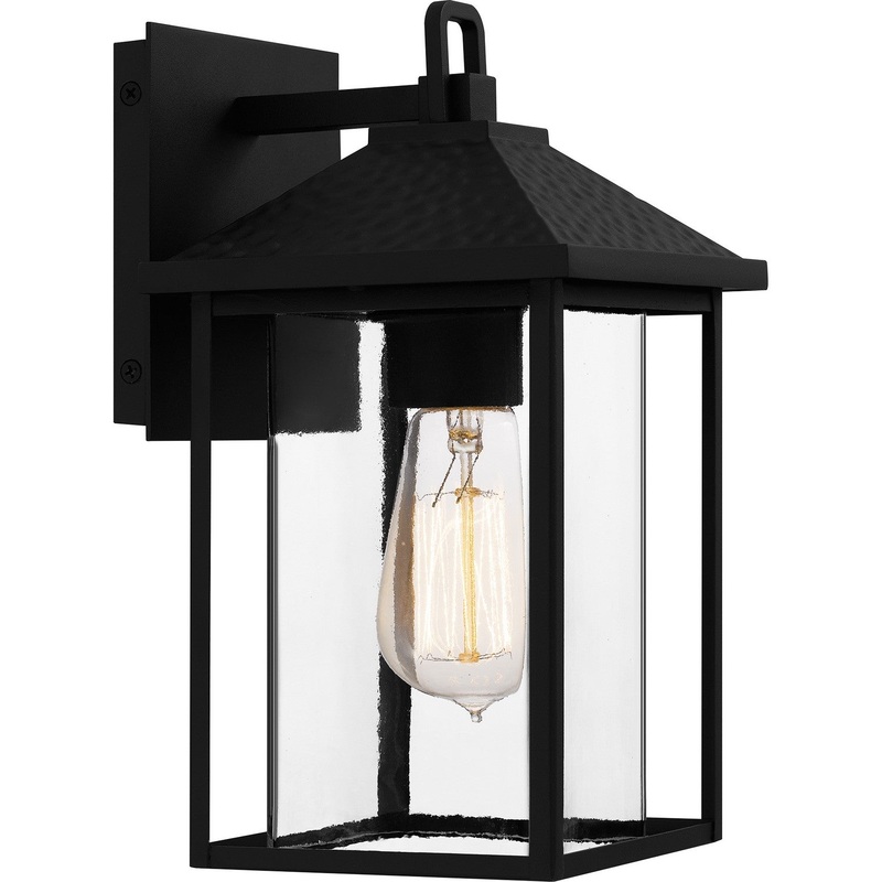 Quoizel FTC8406EK Fletcher One Light Outdoor Wall Mount, Earth Black