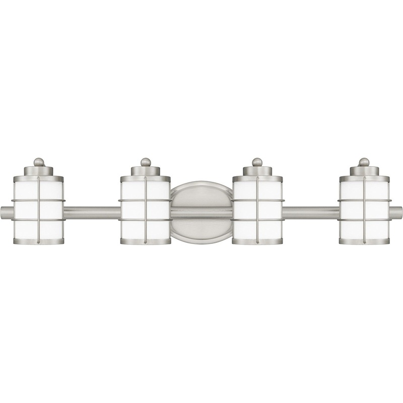 Quoizel HZT8631BN Hazlett Four Light Bath, Brushed Nickel