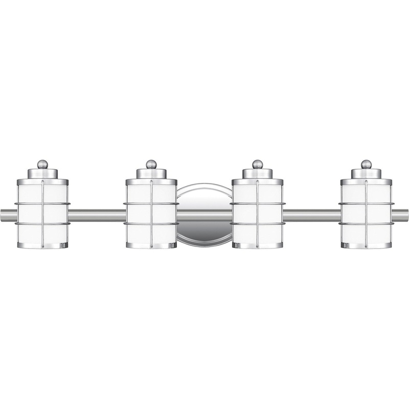 Quoizel HZT8631C Hazlett Four Light Bath, Polished Chrome (Discontinued)