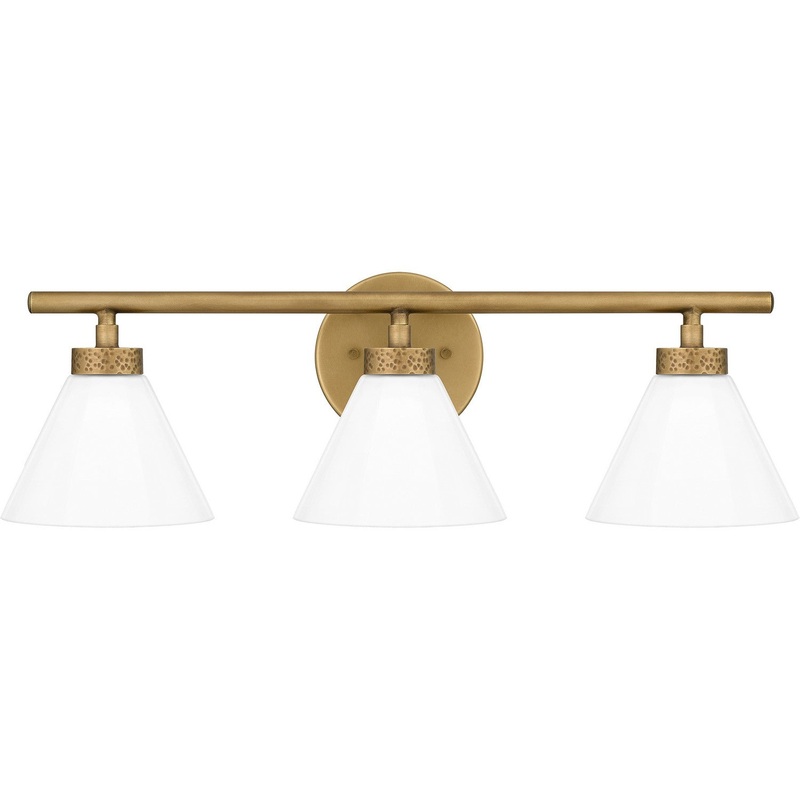 Quoizel IRA8622WS Ira Three Light Bath, Weathered Brass (Discontinued)