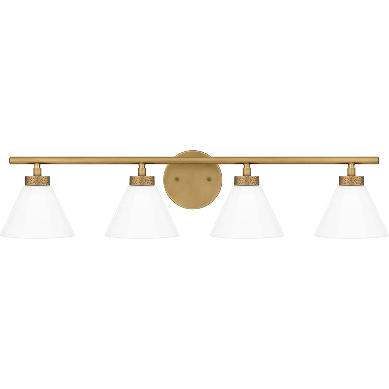 Quoizel IRA8631WS Ira Four Light Bath, Weathered Brass (Discontinued)