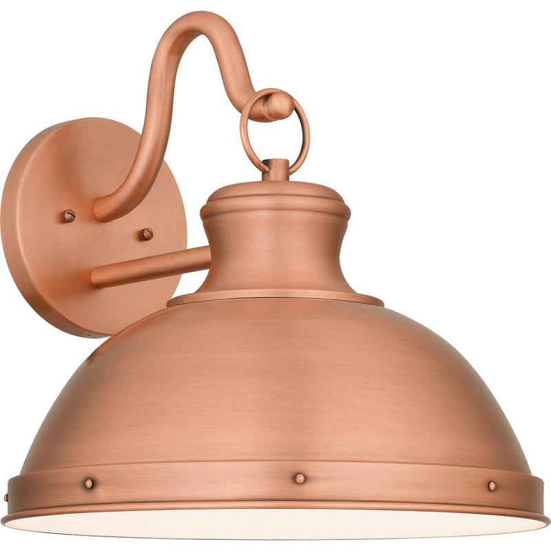 Quoizel JAM8414AC Jameson One Light Outdoor Wall Mount, Aged Copper