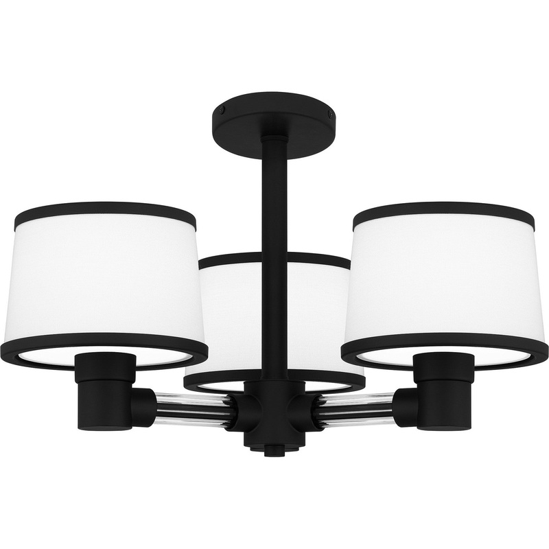 Quoizel KYL1722MBK Kylen Three Light Semi Flush Mount, Matte Black