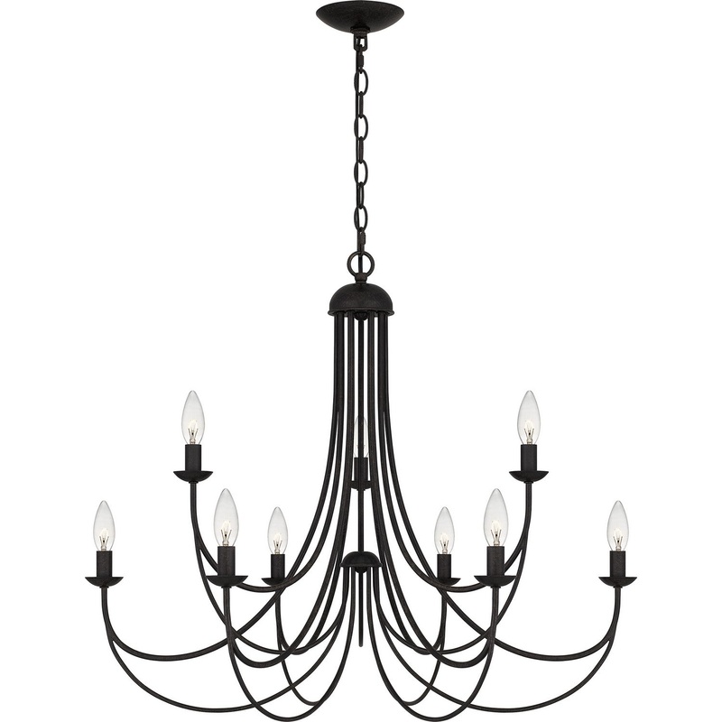 Quoizel MRN5030IB Mirren Nine Light Chandelier, Imperial Bronze