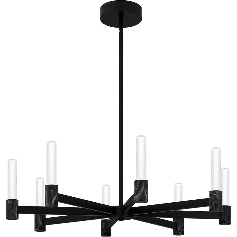 Quoizel PCADR5030MBK Adler LED Chandelier, Matte Black