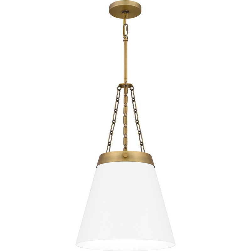 Quoizel QPP6183AB Alwyn One Light Pendant, Aged Brass