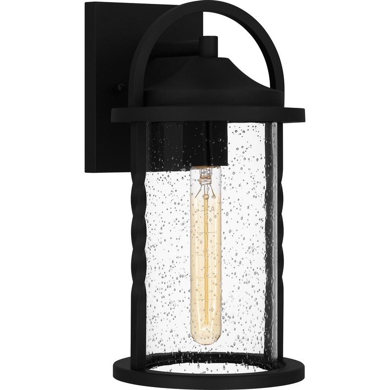 Quoizel RCE8407EK Reece One Light Outdoor Wall Mount, Earth Black (Discontinued)