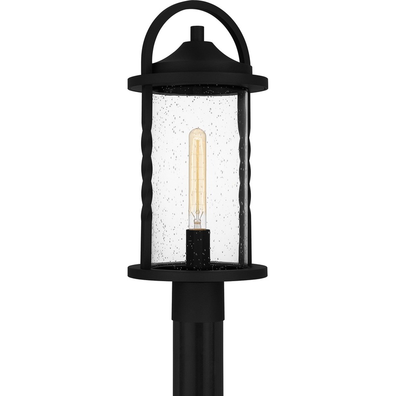 Quoizel RCE9009EK Reece One Light Outdoor Post Mount, Earth Black (Discontinued)
