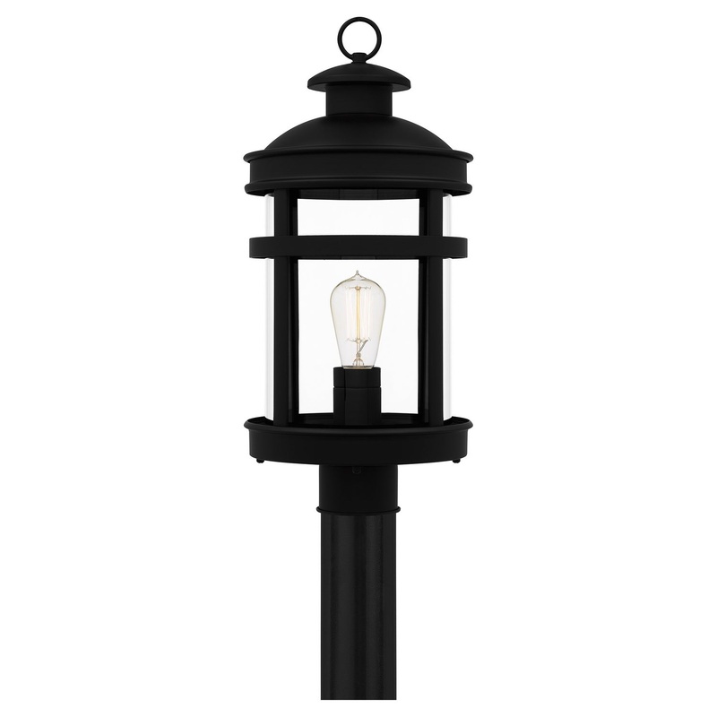 Quoizel SCO9009MBK Scout One Light Outdoor Post Mount, Matte Black (Discontinued)