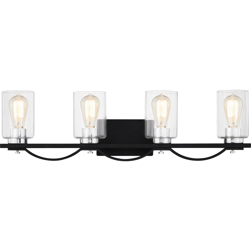 Quoizel SLE8630MBK Salem Four Light Bath, Matte Black (Discontinued)